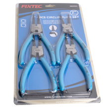 FIXTEC 7Inch Chrome Vanadium Heavy Duty Combined 4PCS Circlip Plier Set